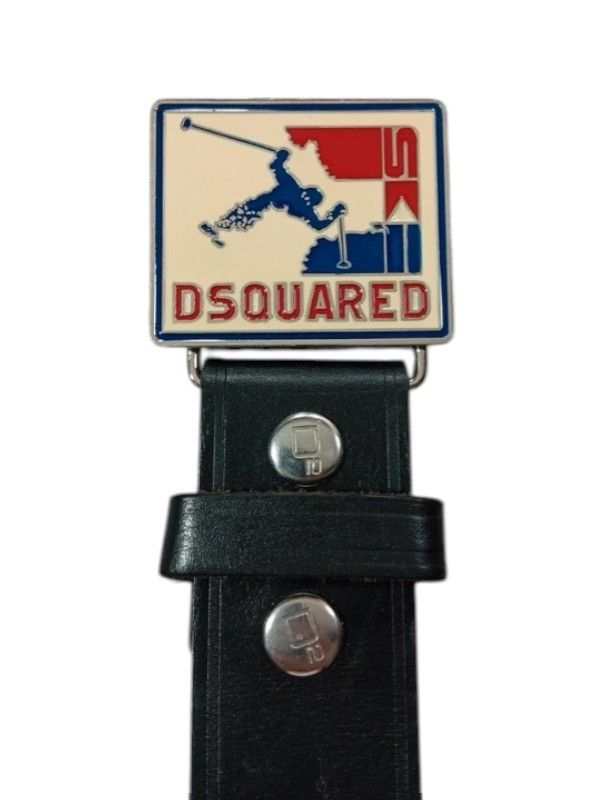 Dsquared Leather Belt With Ski Buckle
